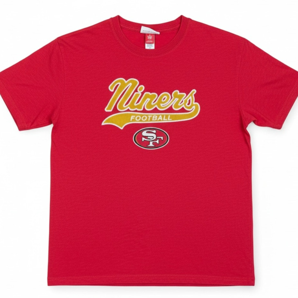 Mitchell & Ness San Francisco 49ers Niners Youth Boys Large 14 16 Red T-Shirt